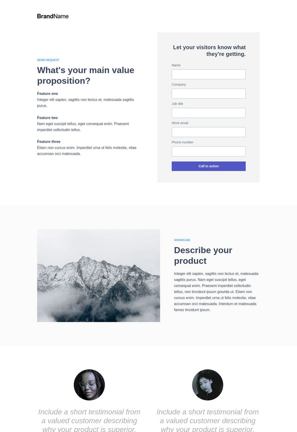 Demo Request Landing Page 2