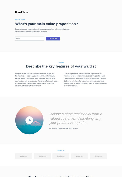 Waitlist Signup Landing Page 3