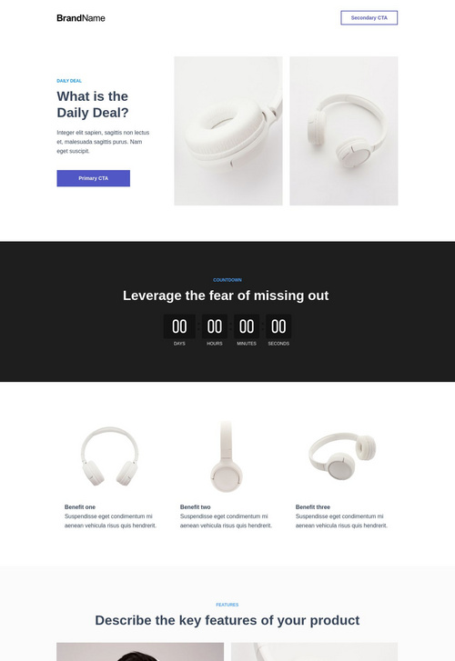 Daily deals landing page 1