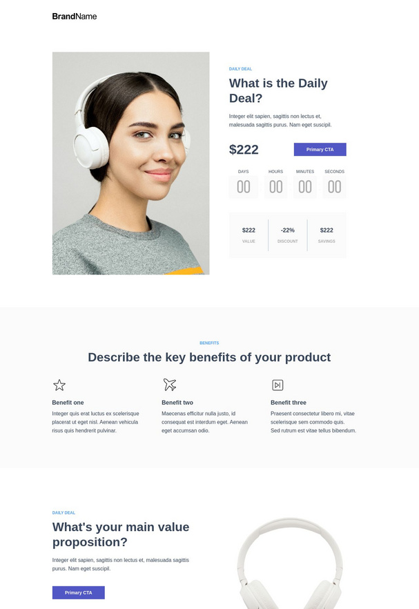 Daily deals landing page 2