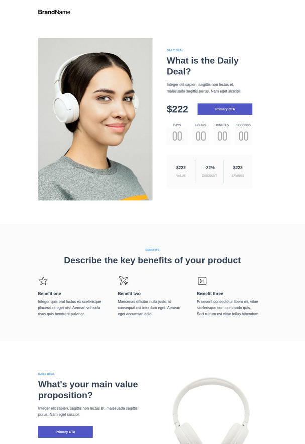 Daily deals landing page 2