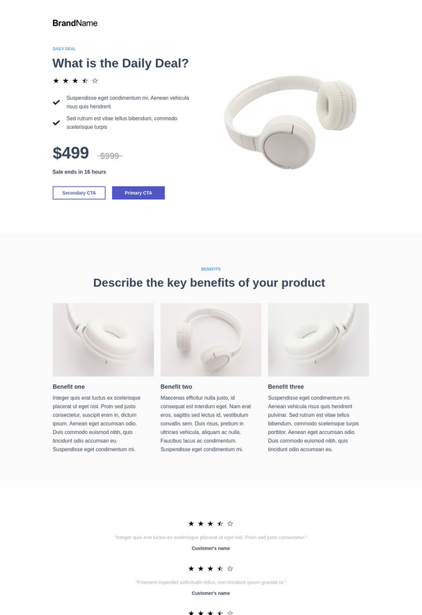 Daily deals landing page 4
